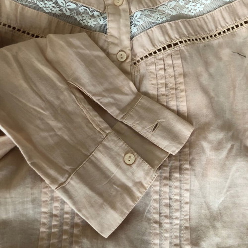 Bershka blouse used with lace, peach color, size M