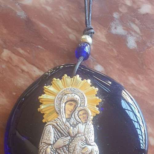 Virgin Mary lucky charm icon