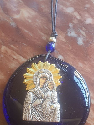 Virgin Mary lucky charm icon
