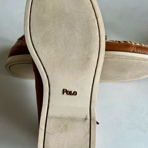 Polo Ralph Lauren Boat Shoes brown and yellow, like new, men EU43.5