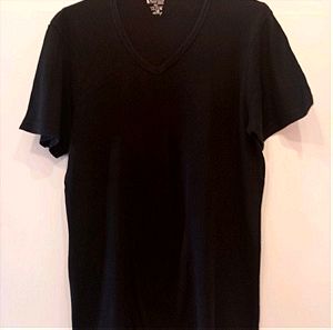 Μαύρη μπλούζα ελαστική  με V...Νο XXL