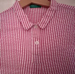 Benetton striped pink shirt like new, size 3-4 years
