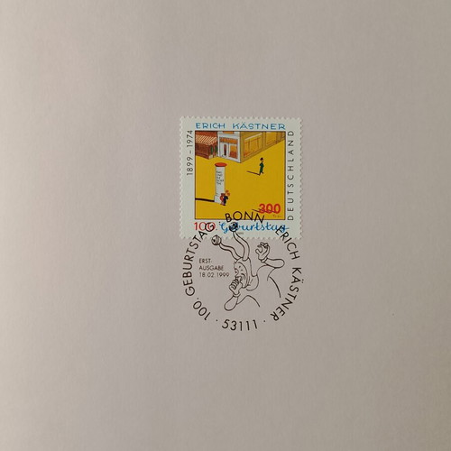 German 1999 stamp with Bonn first day cover, mint condition, block of four