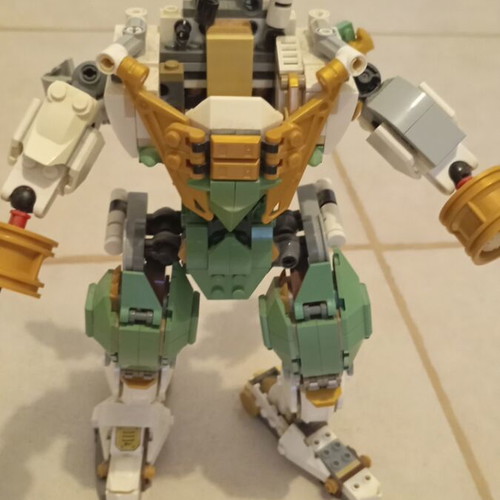 LEGO Ninjago Lloyd's Titan Mech set 70676, white and green robot