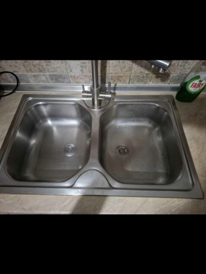Sink 2 parts inox like new 79cmx50
