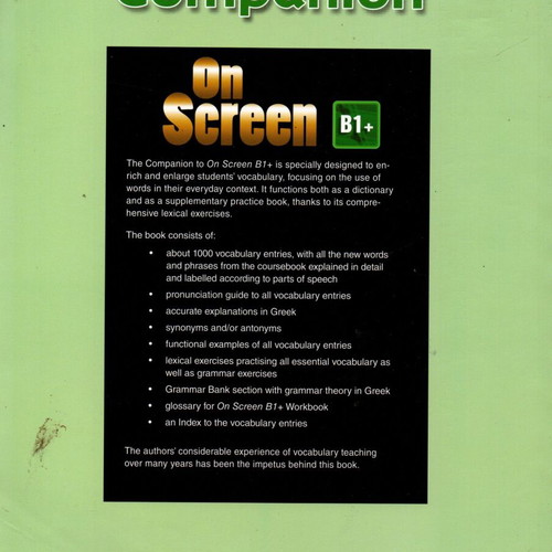 On Screen B1+ Companion Glossary and Writing Book new