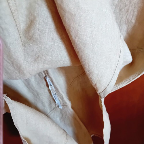 Linen skirt Genesis used, beige, long, size XL
