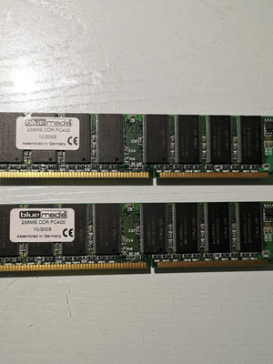 Blue Media 256MB DDR PC400 RAM used, set of 2