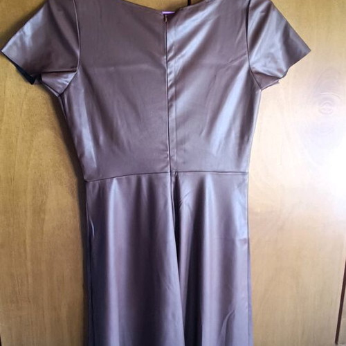 Leather dress new, brown, Secret