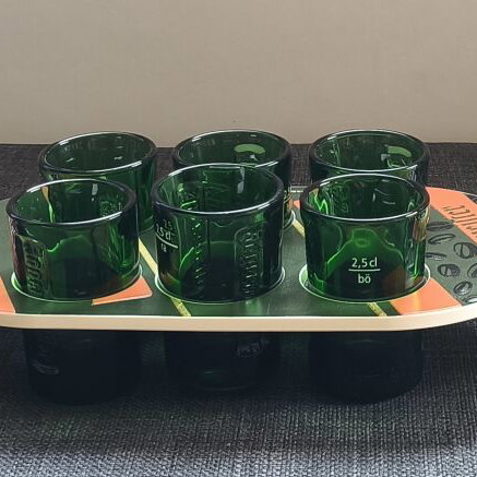 Jägermeister Shot Glass Set with Original Serving Tray