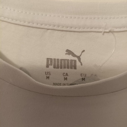 Puma men's white short-sleeve T-shirt, size M