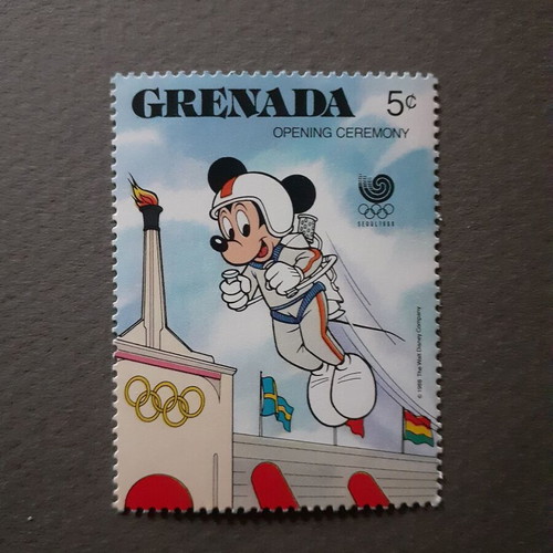 Grenada Walt Disney Summer Olympic Games Seoul '88 stamp set, 6 pcs