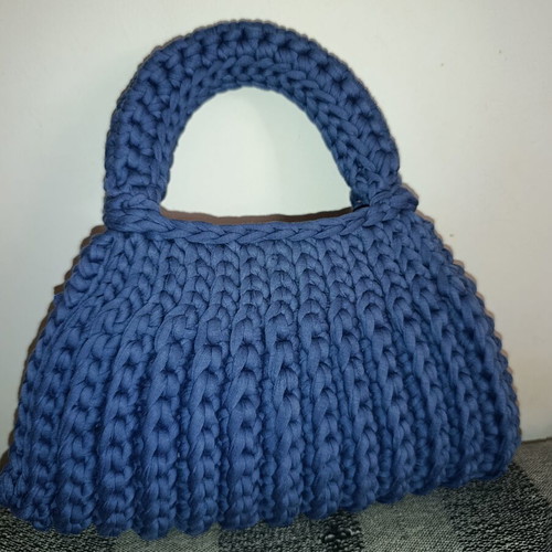 Handmade marshmallow bag blue, new