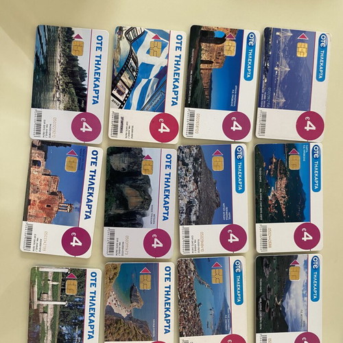 Phone cards like new, set of 12 from 2012