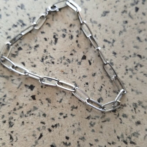 Steel bracelet like new, modern unisex, gray
