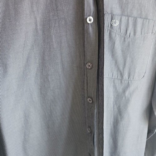 Fred Perry striped shirt, blue and white, size M