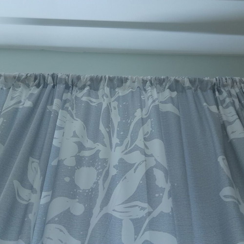 Curtains like new, 238×140 cm, light gray with white details