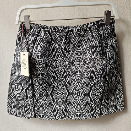 BSB Mini Skirt New, Black and White, Size Small