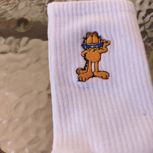 Garfield socks, pack of 2, white and yellow