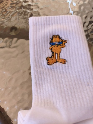 Garfield κάλτσες, πακέτο 2, άσπρες και κίτρινες