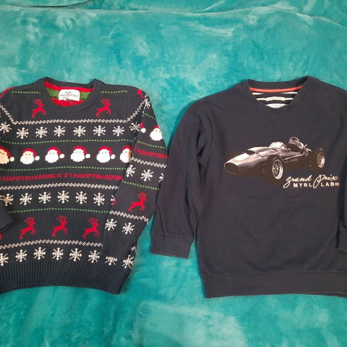 Mayoral kids blouse and Christmas motif sweater pack like new