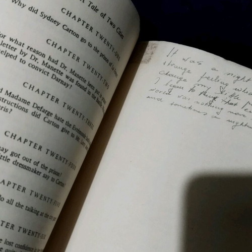 English book used, A Tale of Two Cities