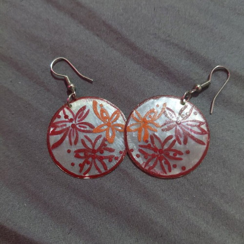Handmade earrings like new, multicolor