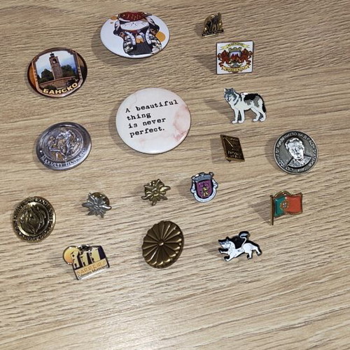 Various pins, some vintage from last century