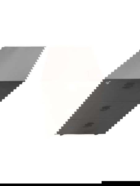 Γκρι τροχήλατη συρταριέρα γραφείου 63x42x69