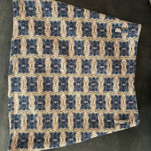 Mini skirt S like new, beige and blue