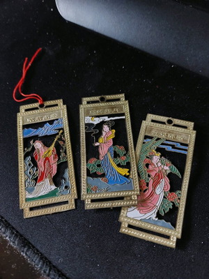 Chinese metal bookmarks like new, pack of 3 pieces