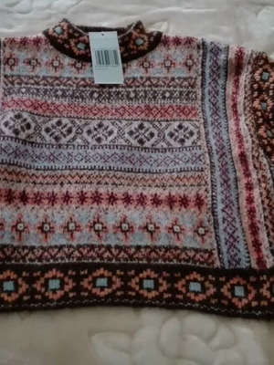 Mango sweater new with tags, brown and red