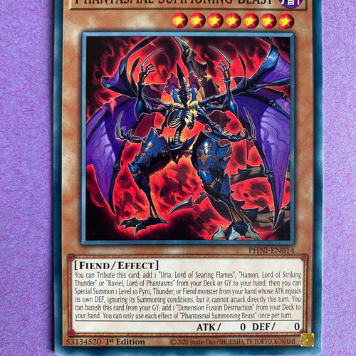 Phantasmal Summoning Beast Yu-Gi-Oh! Card 1st Edition Near Mint