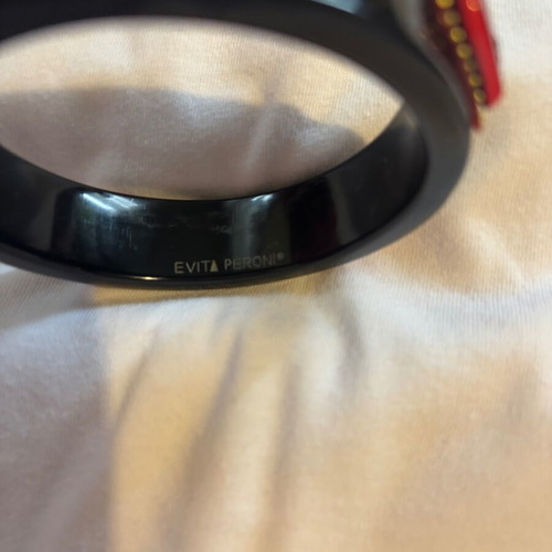 Evita Peroni bracelet like new, black and red