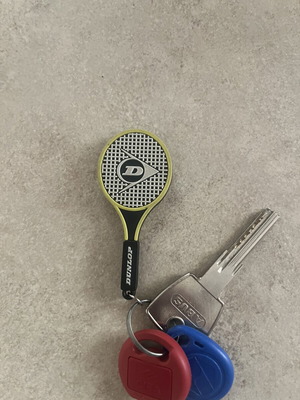 Μπρελόκ Dunlop ρακέτα μεταχειρισμένο, μαύρο