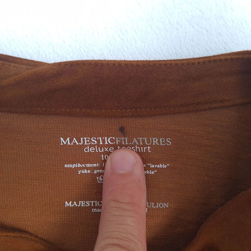 Majestic Filatures women's suede leather and cotton jacket blouse, size XS