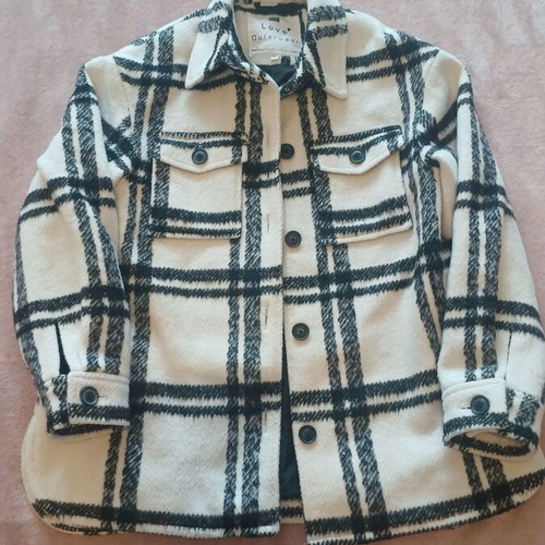 F&F Girls' Checked Shacket Love Outerwear Size 8-9 Years Like New