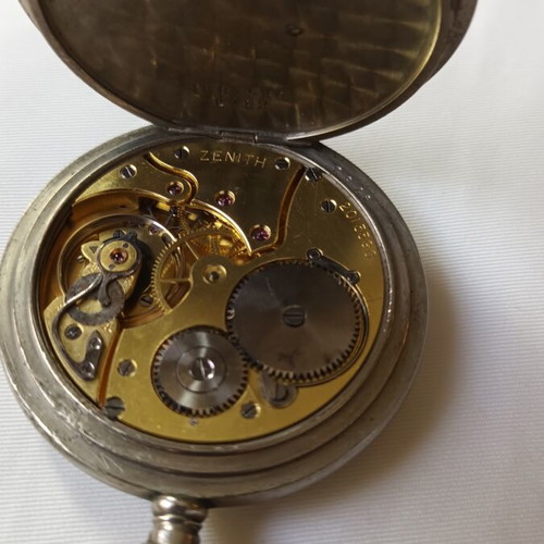 Zenith collectible pocket watch refurbished, Grand Prix 1900 with 15 rubies