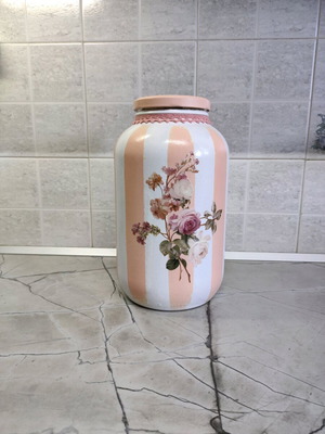 Handmade glass jar new, 2 liters capacity