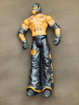 Φιγούρα δράσης Rey Mysterio WWE Mattel 2010 μεταχειρισμένη, μαύρη και πορτοκαλί