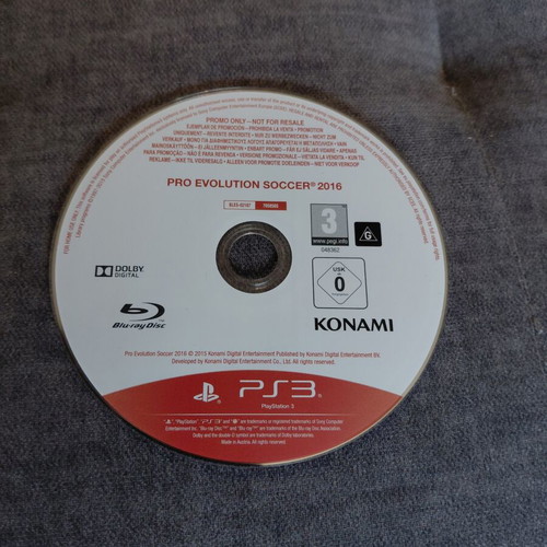 PES 2016 PS3 game disc used, sports