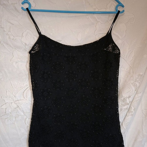Black lace camisole top like new with delicate lace design