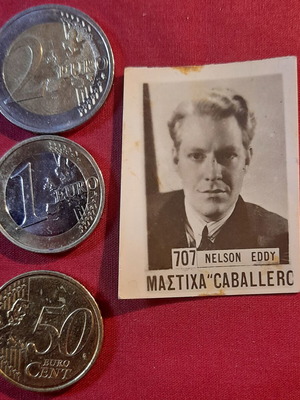 Nelson Eddy vintage Masticha Caballero 707 cinema card