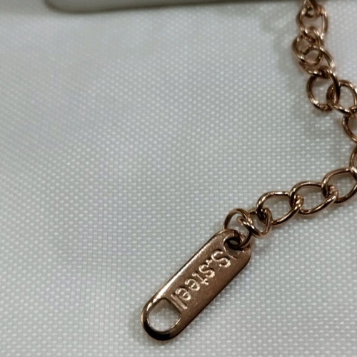 Stainless Steel Bracelet with Letter D and Infinity New, Gold Color