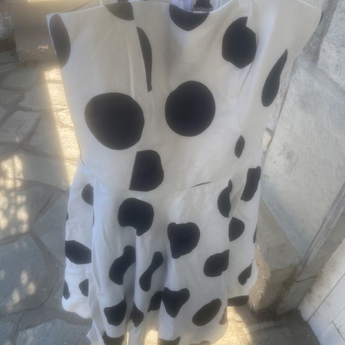 Polka Dot Dress size L new, black and white