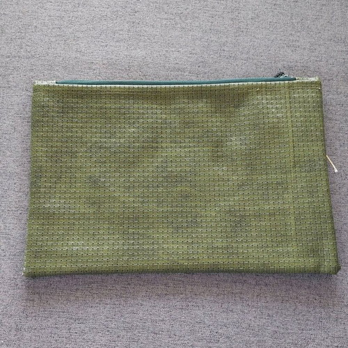 Handmade green-olive leatherette clutch bag new