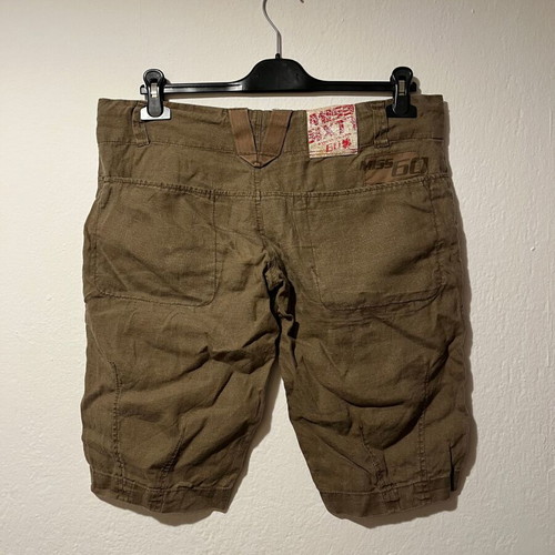 Miss Sixty Brown Linen Cargo Shorts used size 27