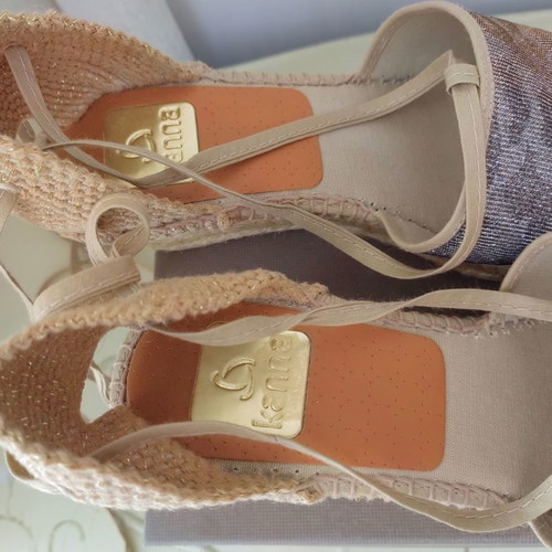 Kanna women's espadrilles with anima print size 41 used, gray