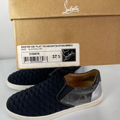 Christian Louboutin Master Key Flat Neo3D sneakers used size 37.5 black silver