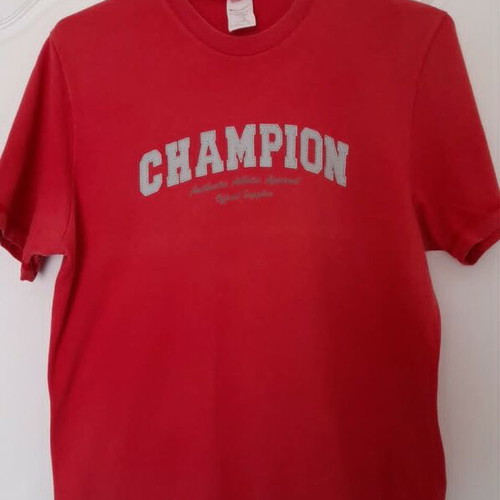 Champion men's red T-shirt, size M